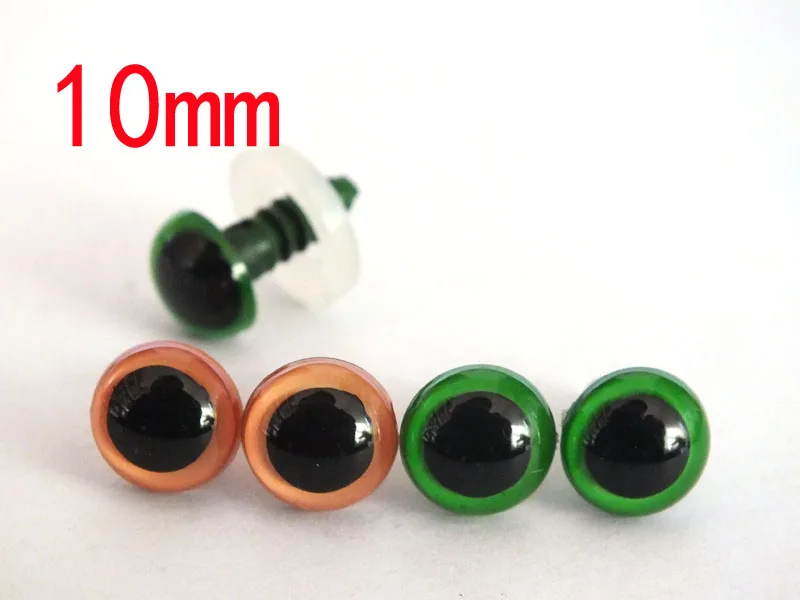 10mm orange and green Safety Eyes for Amigurumi or Plush font b toy b font accessories