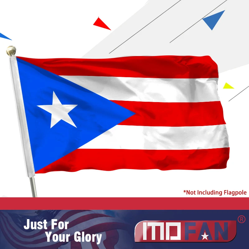 Vlajka MOFAN Portorika se 2 mosaznými průchodkami -Puerto Rican National Flag Polyester 3x5 Ft