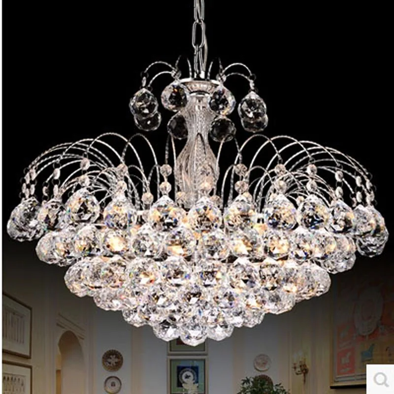 Modern minimalist living room crystal chandeliers Creative bedroom