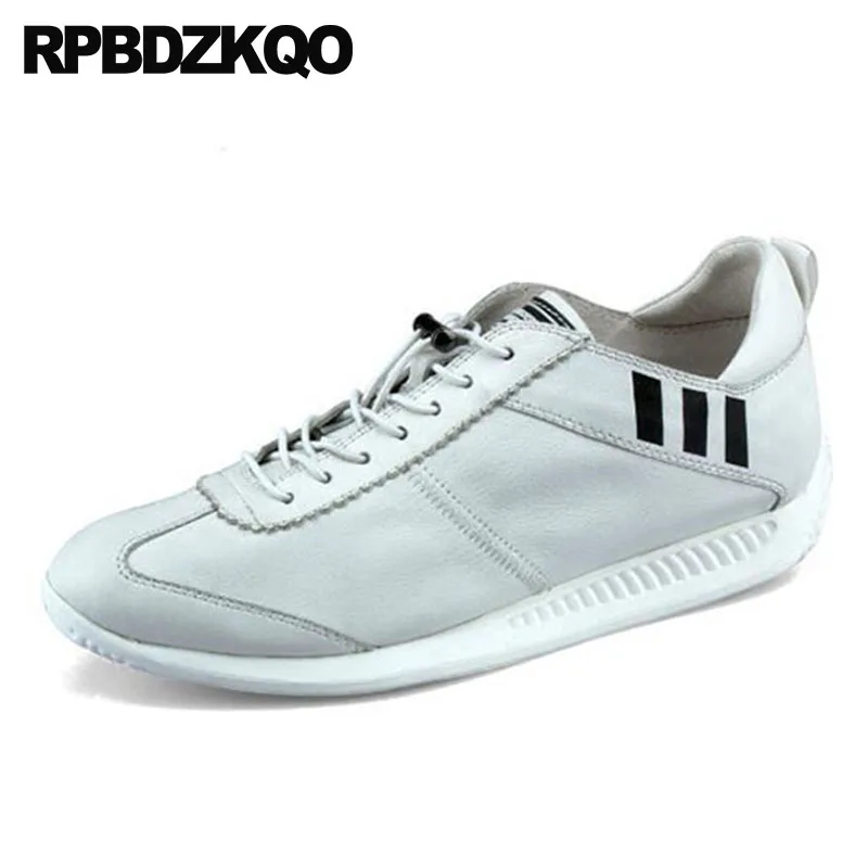 

soft soled new luxury high quality british casual shoes lace up real leather sneakers spring men skate trainers white genuine