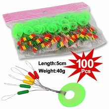 100 шт./лот рыболовные снасти в виде бобов пробки 5 см Поплавковый соединитель сиденье для ловли карпа плавающее сиденье