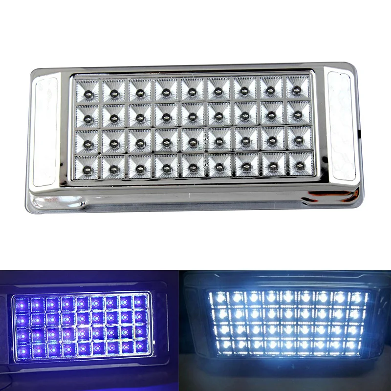

36LED Car Roof Ceiling Dome Light Bright White/Blue Reading Lamp for 12V Auto Van Vehicle Truck