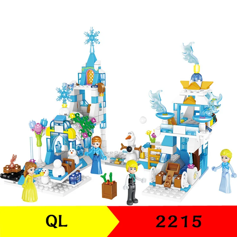 

413pcs New Compatible LegoINGlys Ice Castle Princess Park Anna Model Bricks Building Blocks Girls Friends Baby Kids Toys Gift