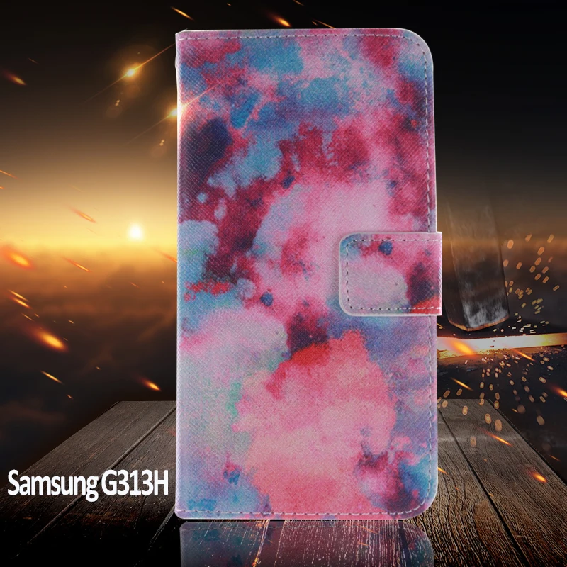 Чехол для телефона Coque Samsung Galaxy Trend 2 lite случае g313h Капа Ace 4 sm-g313h с держателем карты |