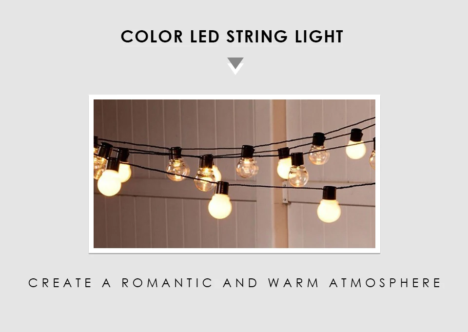 Festoon LED Globe Fairy String Lights Christmas Garland 20 LED String Light Balls Bulb Outdoor Wedding Garden Party Decoration (1)