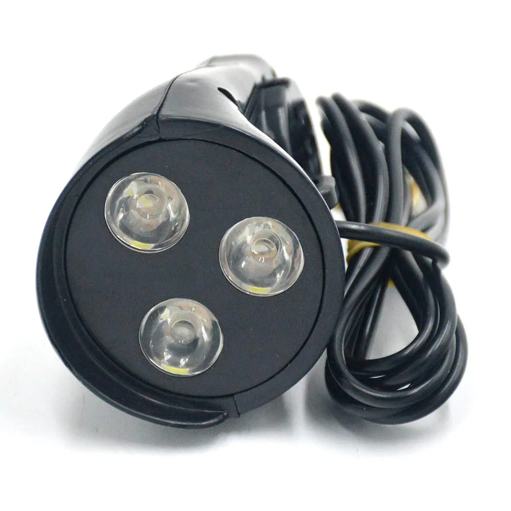 

E Bike LED Light 36V 48V Bike Horn Waterproof Flashlight with Horn for Electric Bike 24W Headlight Front Light Waterproof