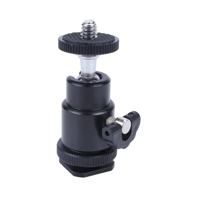 

Flash Bracket Holder For Camera Tripod LED Light Mount Cradle Ball Head with Lock Cheap Sale 1/4 Hot Shoe Adapter