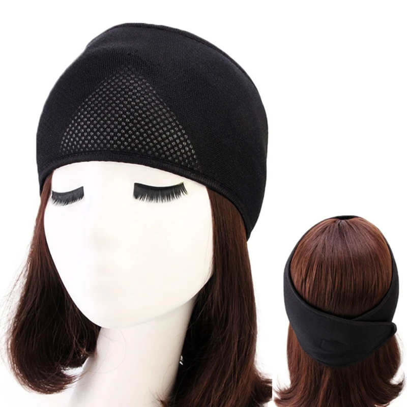 

Womens Unisex Luxury Adjustable Double Foam Mesh Head Wrap Headband Solid Color
