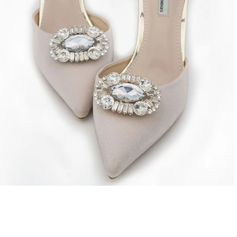 Hot Selling 1pair Diy Shoes Flower Charms Flats Sandals High Heel