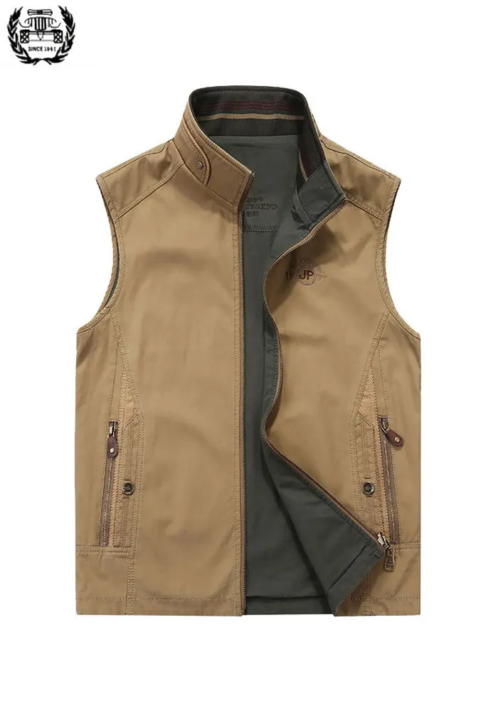 Men's Vest Plus Size 5XL Vest Clothes Cotton Autumn Sleeveless Jackets Both Side Wear Waistcoat Spring Classic All Match Tank