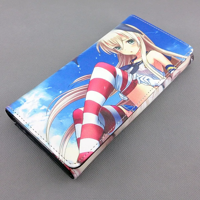 

Long style PU wallet w/colorful printing of Anime Kantai Collection
