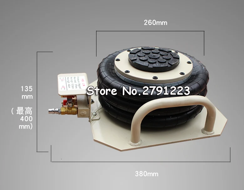 Ручной 3T/6600lbs 3 тройной воздушный Домкрат Пневматический домкрат Регулируемый тонный Автомобильный домкрат Макс высота 15,75"