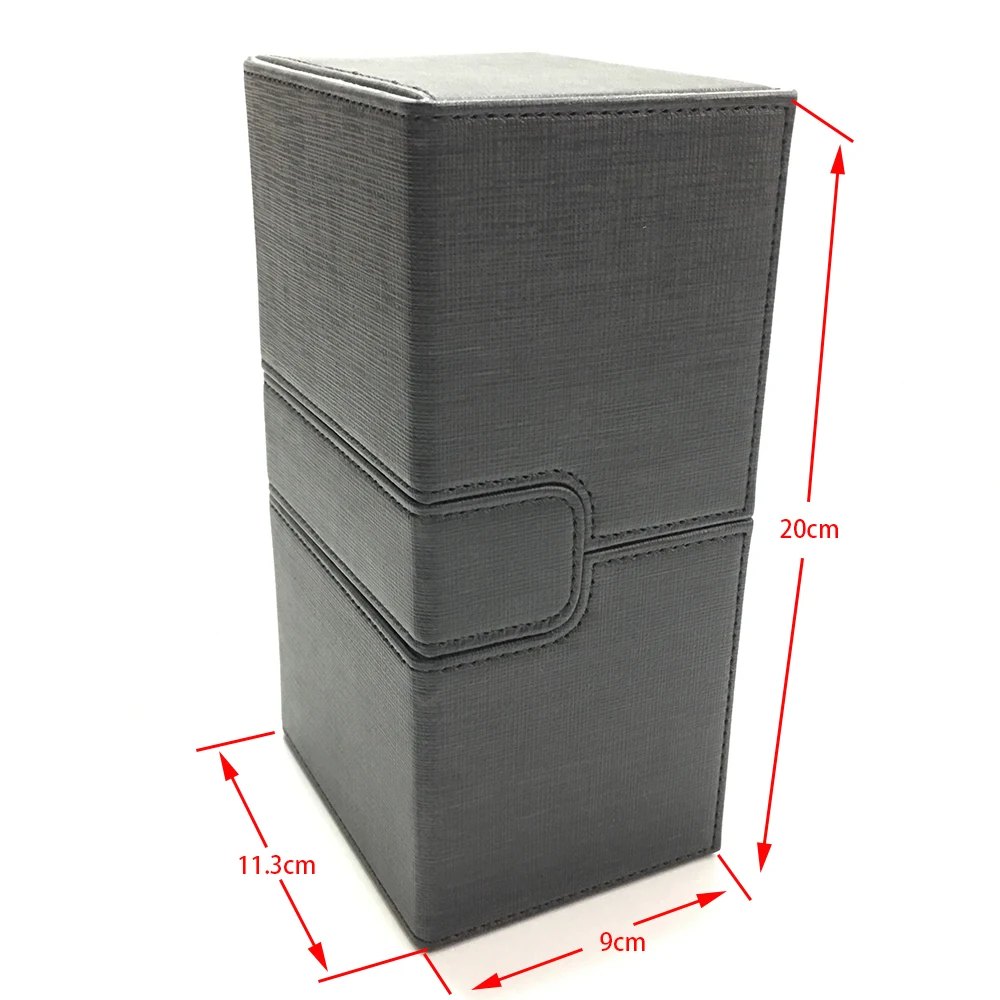 Case para Cartões Caixa de Cartão Caixa de Cartão de Jogo de Tabuleiro Cartões de Recipiente: Comerciais Extra Grande Deck Jogo Tabuleiro – Cor Preta de