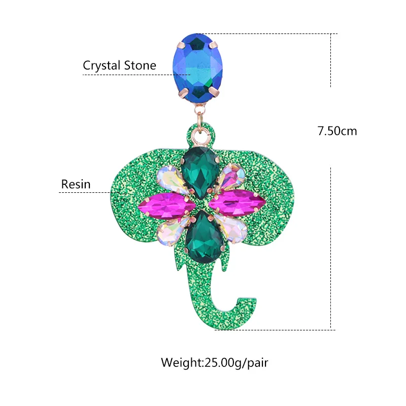 2018 New Design Acrylic Crystal Stars Gemetric Drop Earrings for Women Fashion Jewelry Earrings for woman (6)