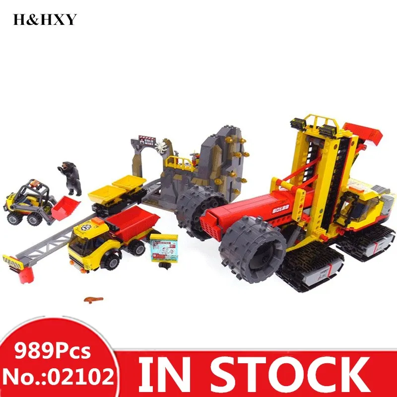 

H&HXY 02102 Genuine 989Pcs City Series The 60188 Toys Mining Experts Site Set Building Blocks Bricks Funny Toys Model Kids Gift