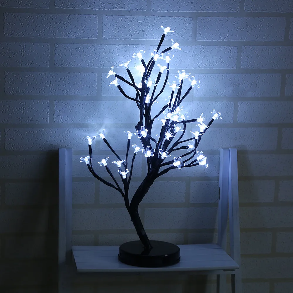 Plum Blossom Desk Top Bonsai Tree Light With 48 LED Beads Adjustable Branches Bonsai Style Home Accessoire Decoration@30