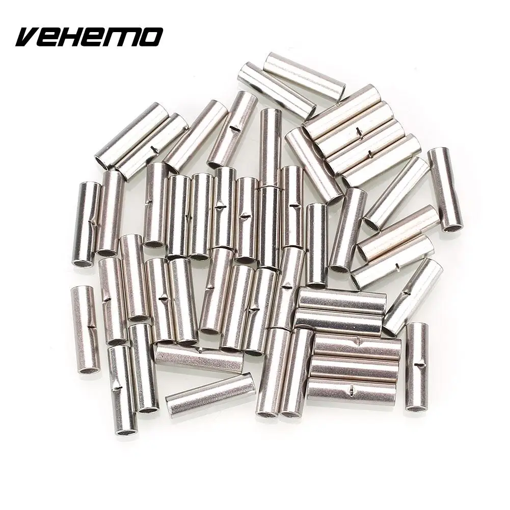 50Pcs 14 16 AWG Uninsulated Electrical Butt Crimp Connectors Terminal