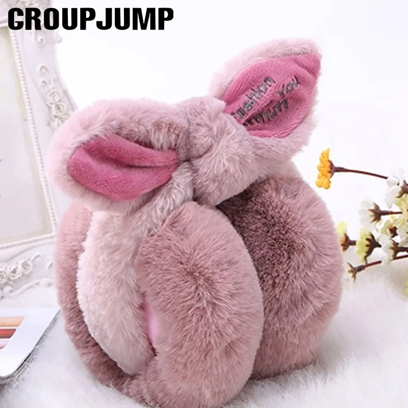

Fashion Rabbit Fur Winter Earmuffs For Women Warm Earmuffs Female Ear Warmers Gifts For Girls Ear Covers Fur Earmuffs