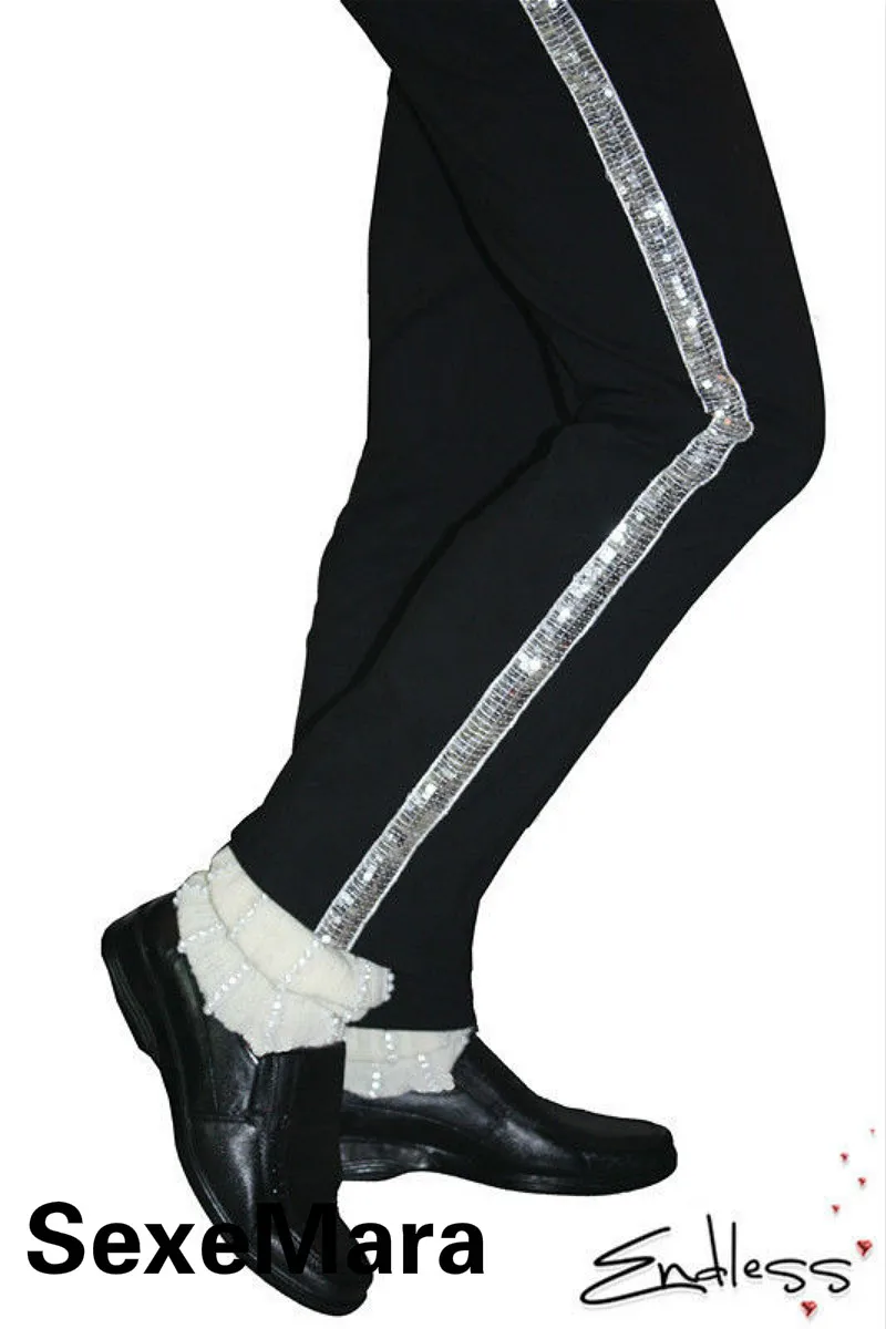 SexeMara/Редкие MJ Майкл Джексон классическая коллекция Moonwalk танцевальная обувь белые носки ручной работы Вечерние подарок на день всех святых