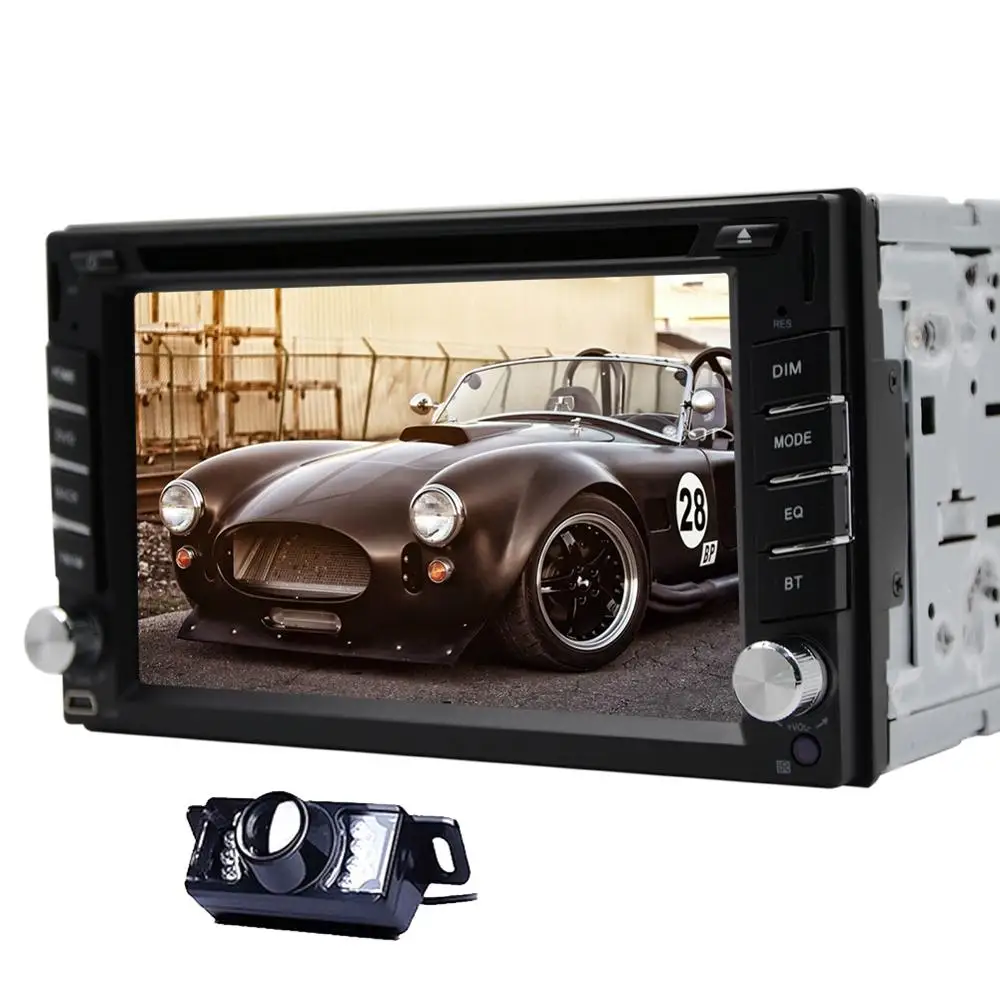 Discount Double 2 Din 6.2" Car Stereo Touch DVD Player HD In Dash Bluetooth Radio CAMERA 10