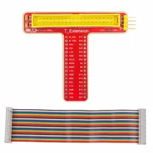 SunFounder T Shape Extension Board for Raspberry Pi Model 3 2 Module B+ and Model B with 40-pin Ribbon Cable