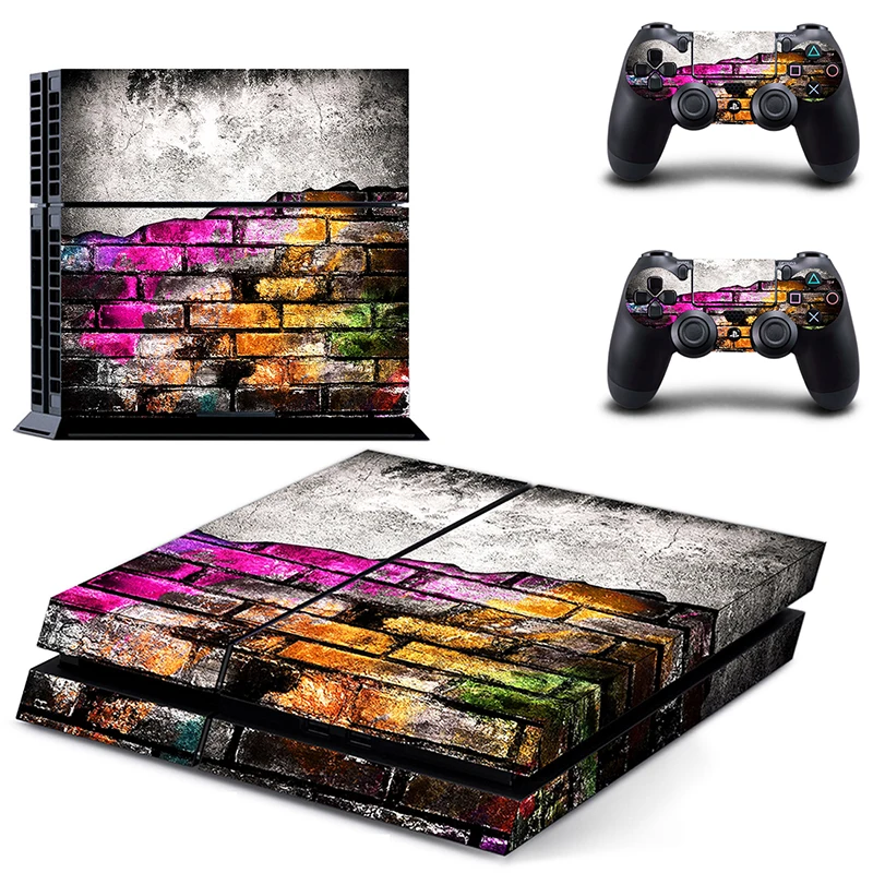 

For Sony Play Station 4 Console Skin + 2 Controller Stickers PS4 PS 4 Skins Sticker Game Accessory