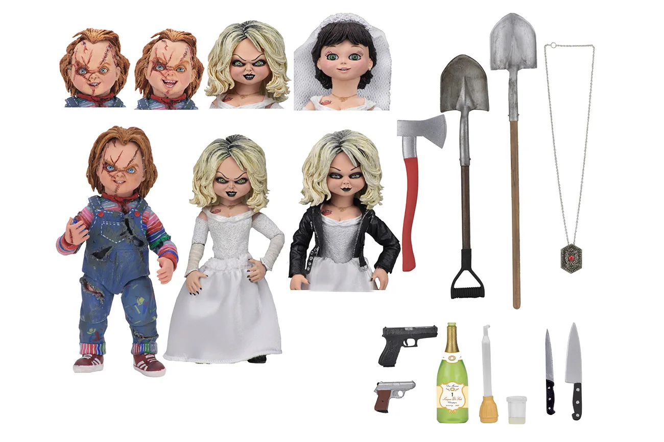 

Movie Child's Play NECA Bride of Chucky Ultimate Chuncky & Tiffany Vinyl Dolls Figure Toys