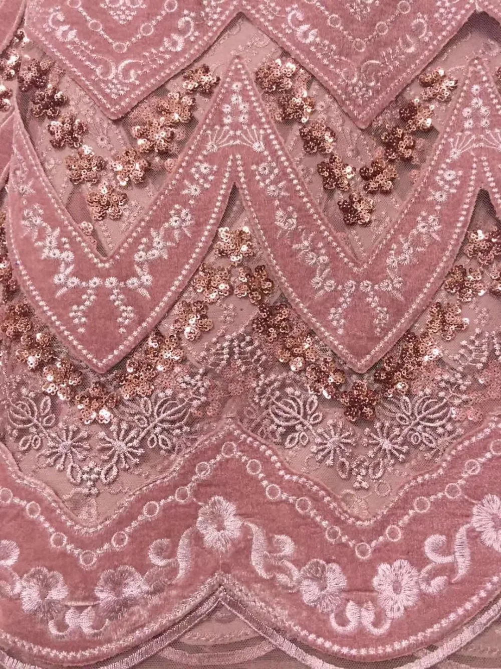 В нигерийском стиле кружево ткань 2019 Высокое качество персик Embroiery Африканское