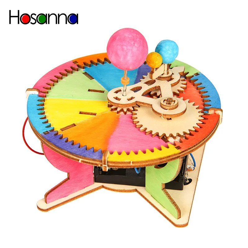 Hosanna Kids DIY Wooden Science Toys Kit Three Moving Model