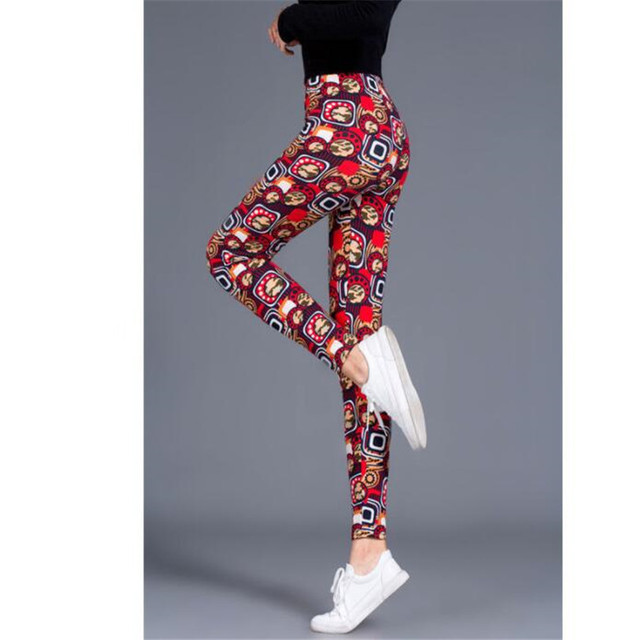 Printed Leggins Elastic Fitness Leggings Sexy Pants Women Push Up Trousers Summer Gym Sports Dropshipip