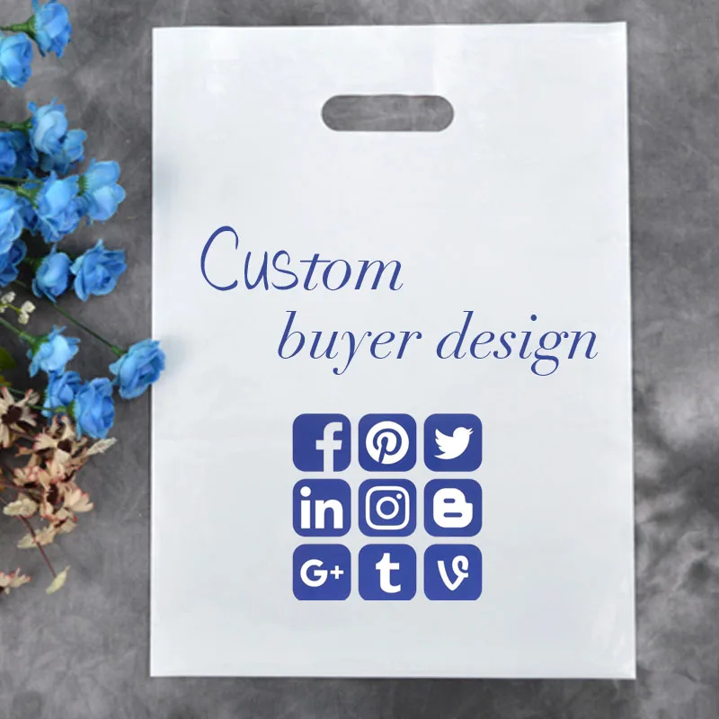 

Custom Logo Plastic Pouch 35x45cm pack of 200 Garment Makeup Shoe Electronics Wig Makeup Jewelry Shopping Handbag