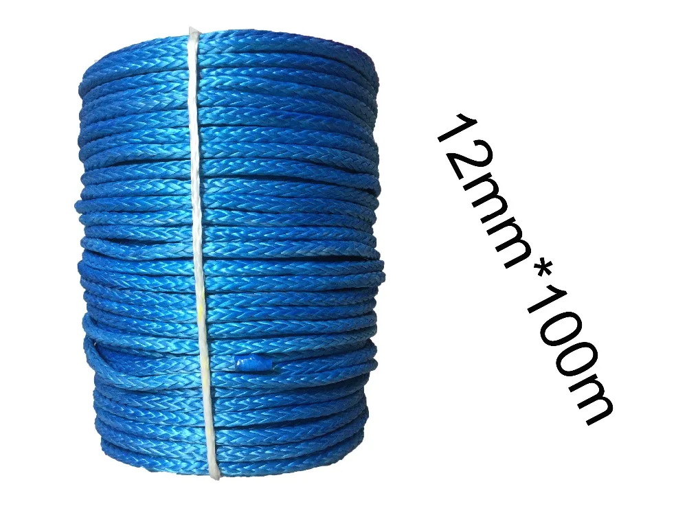 Прямая продажа с завода 12 мм * 100 м плазменный канат UHMWPE синтетическая лебедка|winch