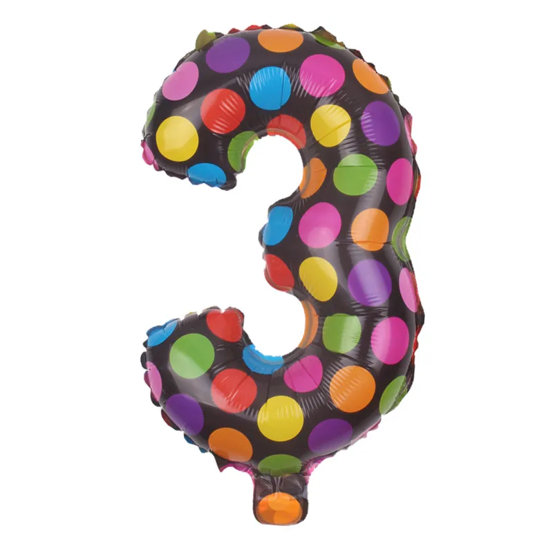 Праздничный фестиваль разноцветные волнистые воздушные шары в форме цифр на день рождения год украшения цифры гелиевые фольгированные шары - Цвет: 3