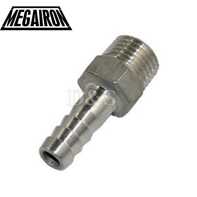 Stainless Steel Male Thread Pipe Nipple Fitting x Barb Hose Tail Connector RS 