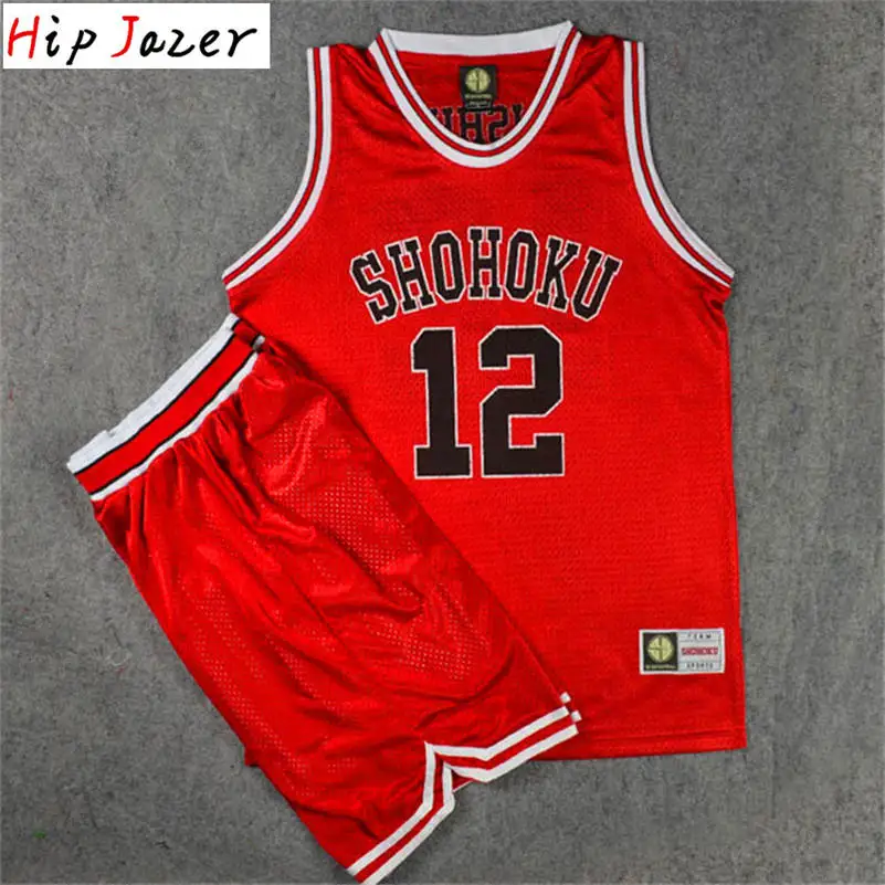thumbnail image 1 of Cosplay Shohoku10 # HANAMICHI 7 # MIYAGI 11 # Rukawa Kaede camiseta de baloncesto conjunto pantalones cortos deporte equipo de baloncesto uniforme, 1 of 5