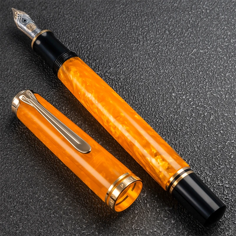 Pelikan Special Edition M600 яркий оранжевый 14K золотой перьевая ручка