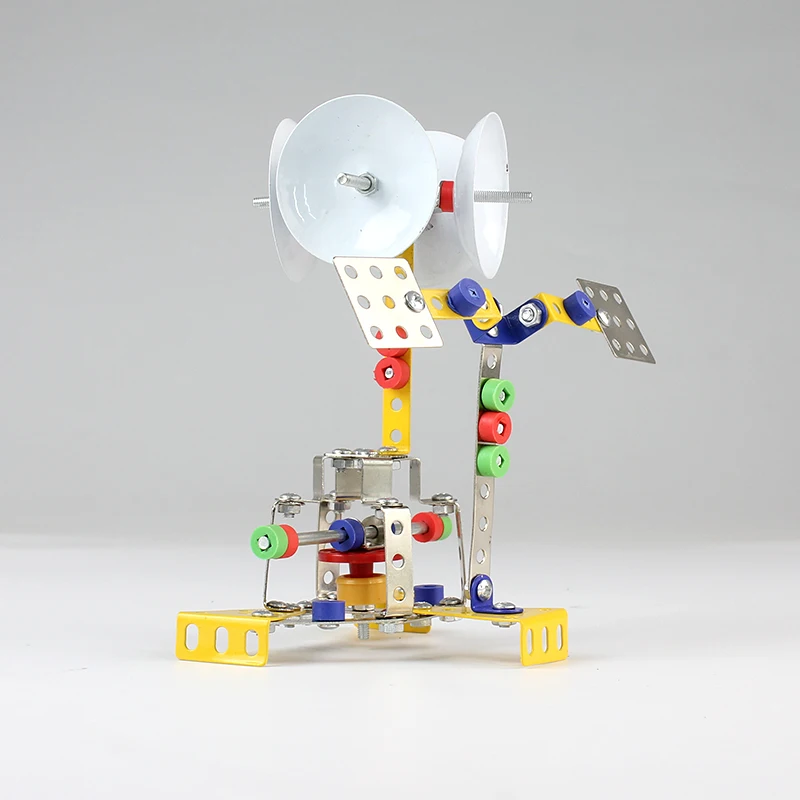 Children Block Ground Receiving Station Manual DIY Self assembly Alloy