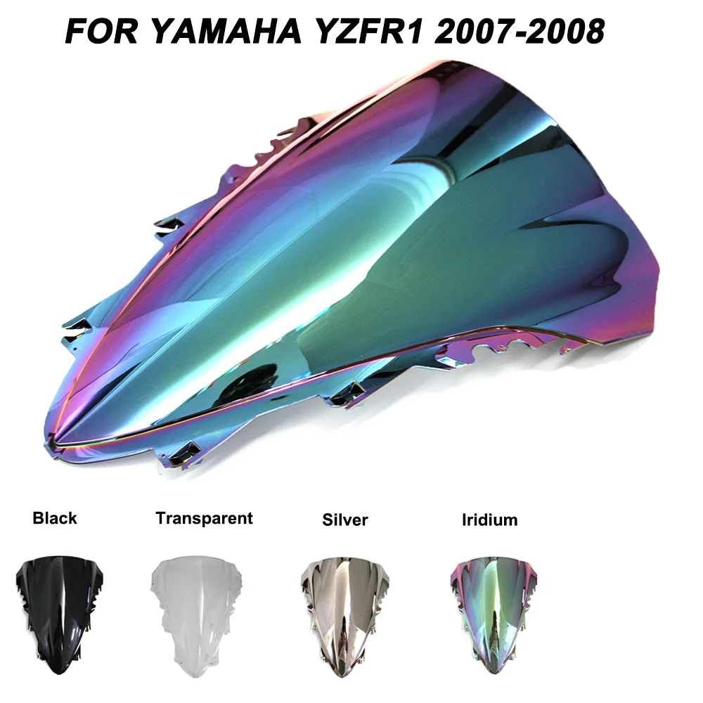 

ABS Windscreen For Yamaha YZF-R1 YZF R1 2007 2008 Double Bubble Motorcycle Windshield Iridium Wind Deflectors