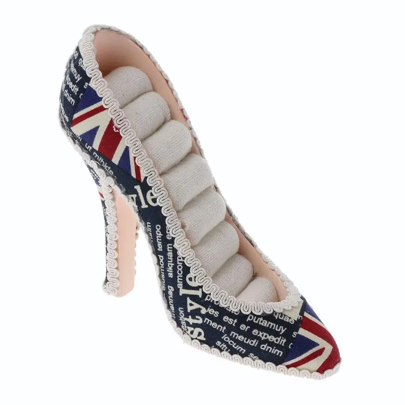 

British Style High-Heel Shoe Shape Ring Display Ring Organizer Jewelry Holder Jewelry Packaging & Display