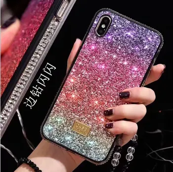 

XINGDUO Luxury Glitter Sequins Gradient color case for iphone 6 6S 7 8 Plus bling diamonds soft case for iphone X XS XR XS MAX