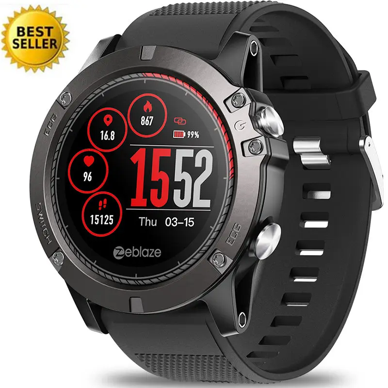 

Zeblaze VIBE 3 ECG Smart Watch Instant On Demand Color Display Heart Rate Waterproof Multi Sports Modes Fitness Tracker