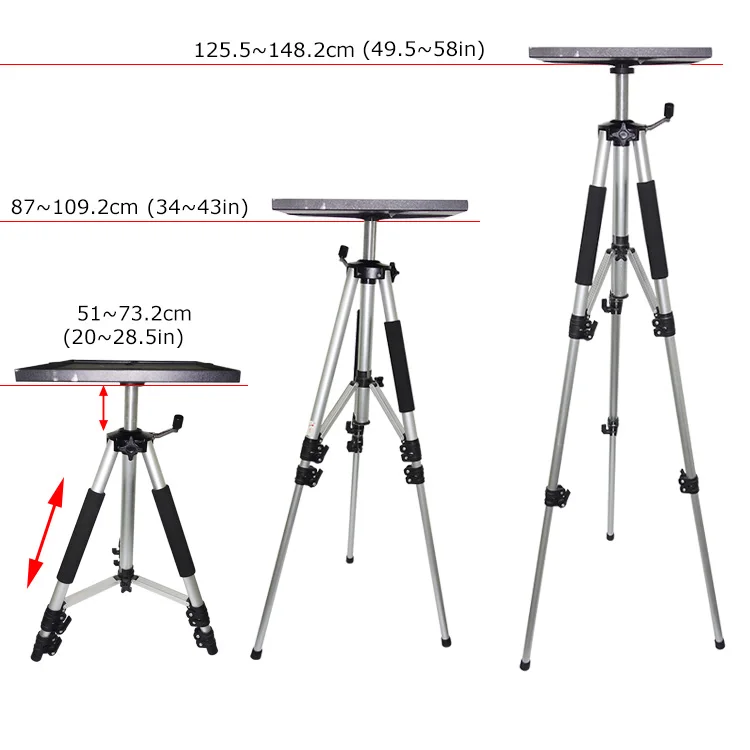 AAO 50 до 150 см Проектор штатив кронштейн держатель стенд HD проектор камера Гибкий Алюминиевый Настольный штатив Стенд с лотком