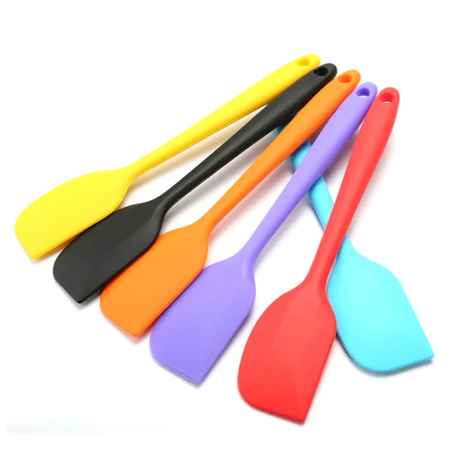 Large Silicone Spatula Long Baking Cake Spatula Colorful Rubber Scraper