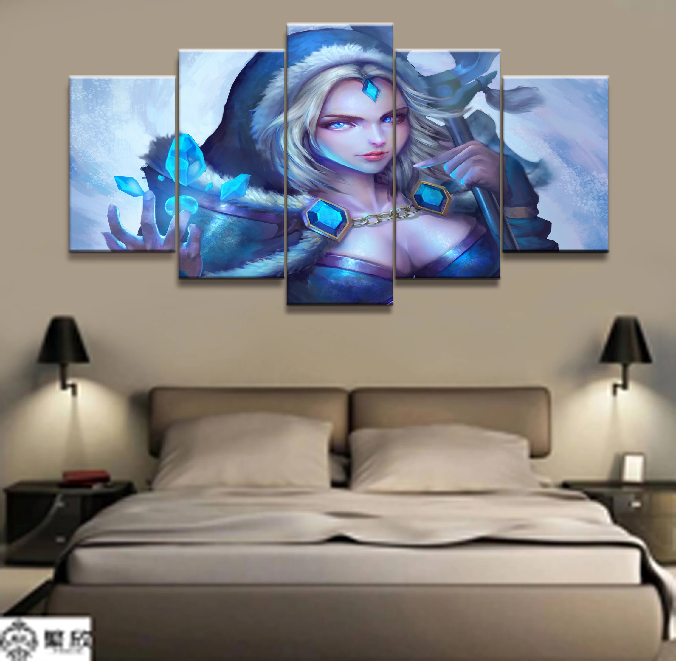 Wall Art Game Poster 5 Pieces DOTA 2 Poster Printed Canvas Painting Pictures Modern Painting On Can