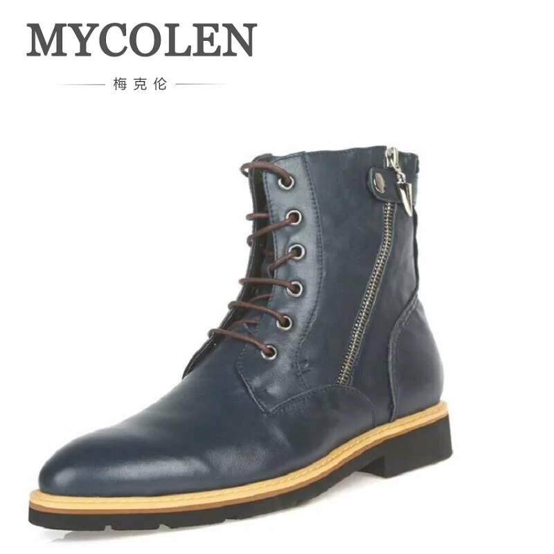 

MYCOLEN Men'S Boots Fashion Retro Leather High-Top Boots High Quality Cowhide Personality Boots Botas Masculina Luxury Product