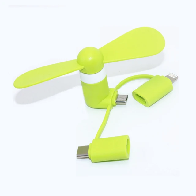 Binful 3 IN 1 Travel Portable Cell Phone Mini Fan Cooling Cooler For Micro USB C For iPhone 5 6 6S 7 Plus 8 X for Android Type-c 3