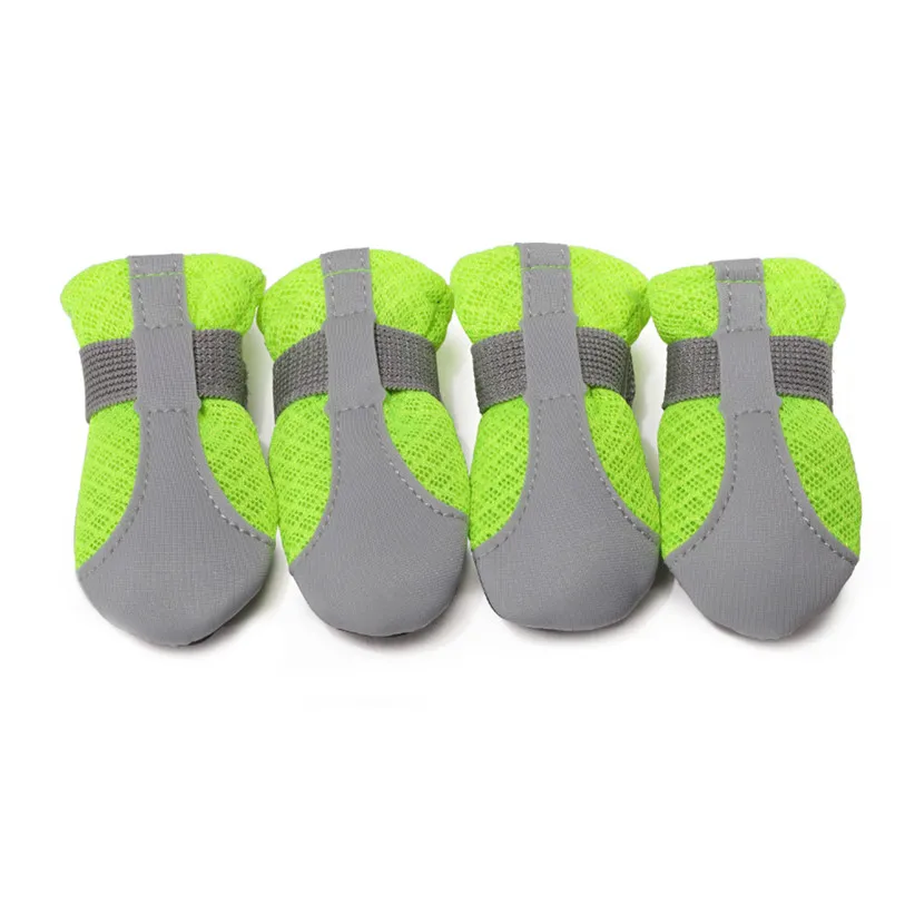 S-XL Breathable Net Summer Shoes for Dogs 4PcsSet Cute Dog Boots Anti-slip Rubber Sole Puppy Sneakers Pet Supplies #F#40DC13 (28)