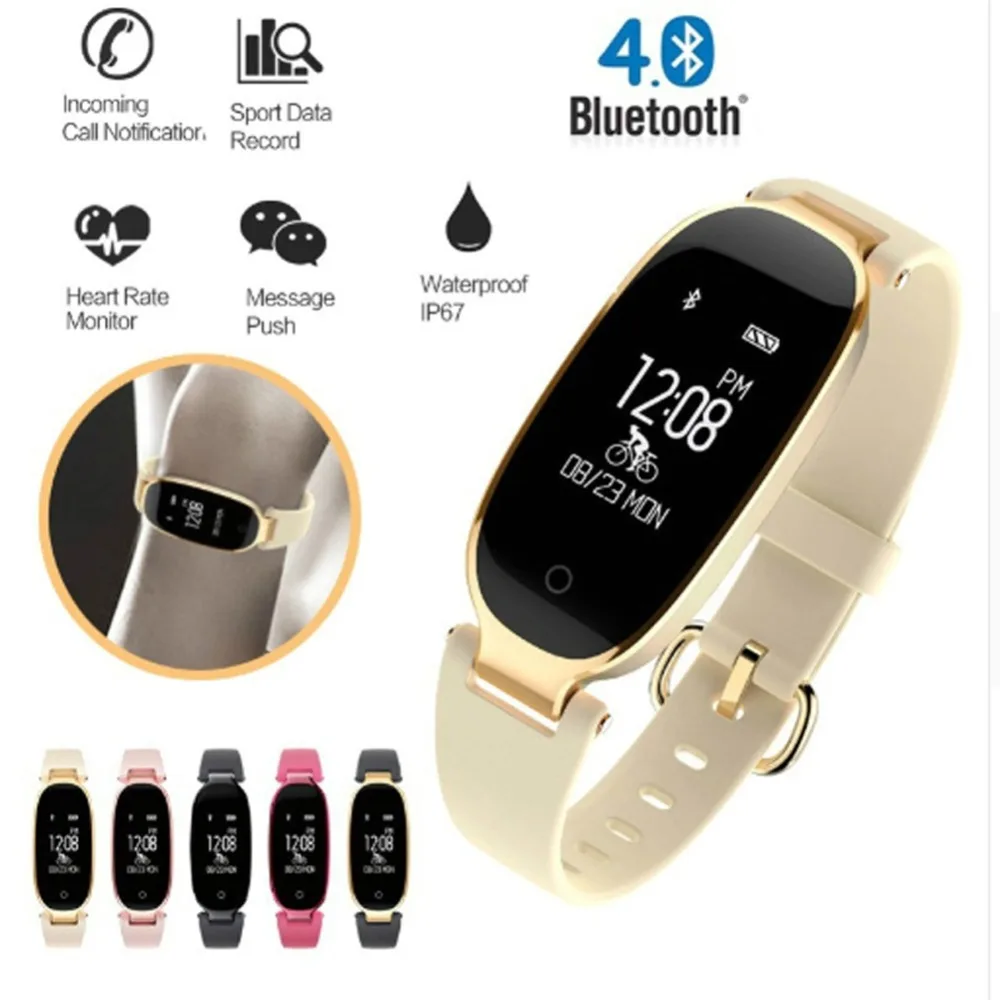 PLYSIN Fitness Tracker Women Sport Smart Watch Band Bracelet Heart Rate Monitor Swimming Waterproof | Электроника