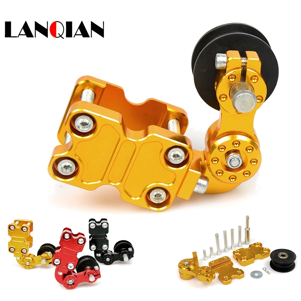 Universal Motorcycle Aluminum Rubber Chain Tensioner ATV Chopper Bike