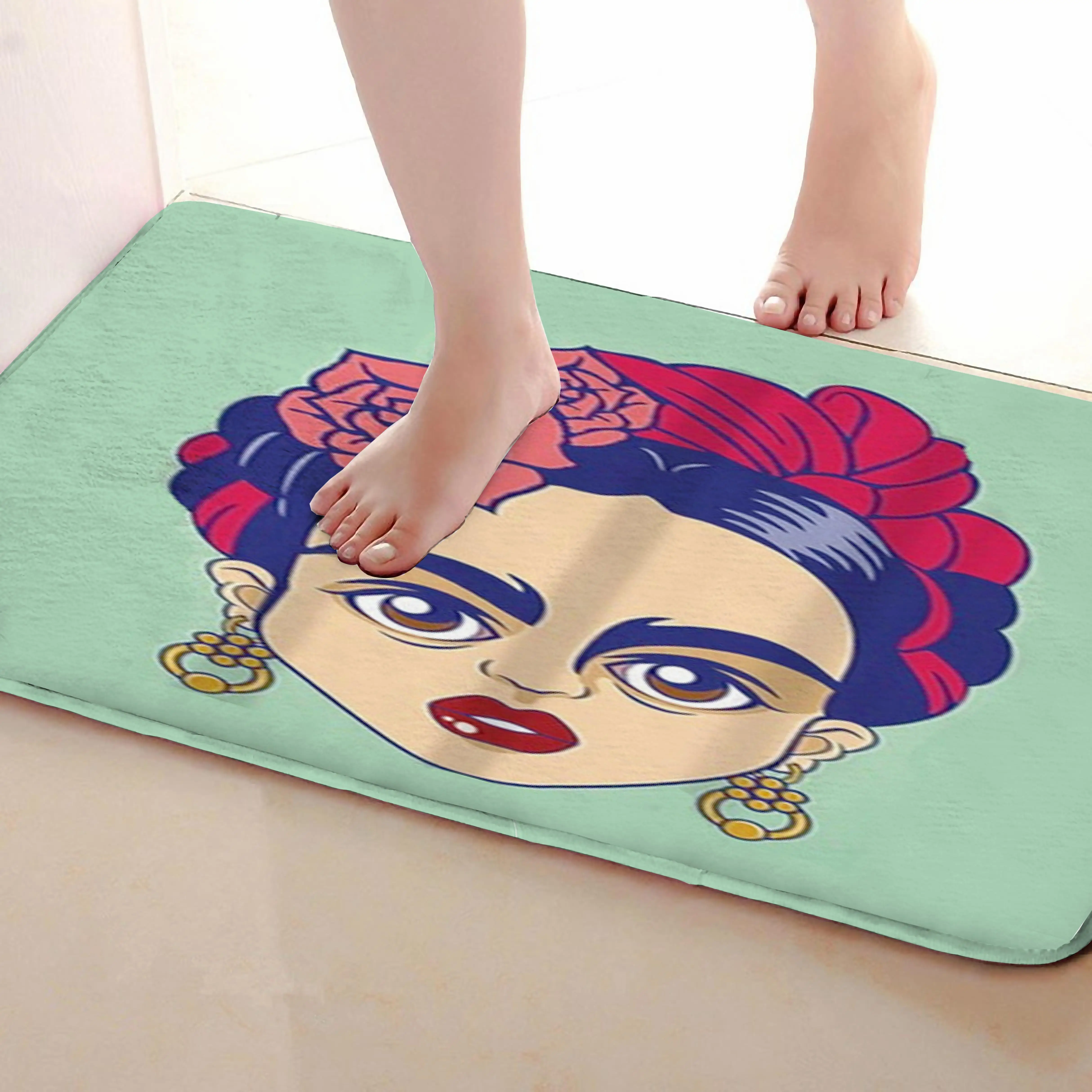 Коврик для ванной комнаты в стиле девушки, смешной Противоскользящий коврик для ванной, аксессуары для душевой занавески, соответствующие вашей душевой занавеске